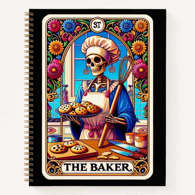 Baker Mom Recipe Black Notebook (Front)