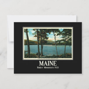 Baker Mountain Maine, 1933 Vintage Inspired Postcard