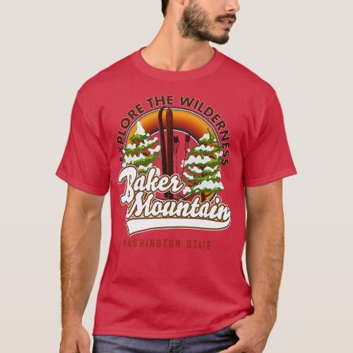 Baker Mountain Washington state ski T_Shirt