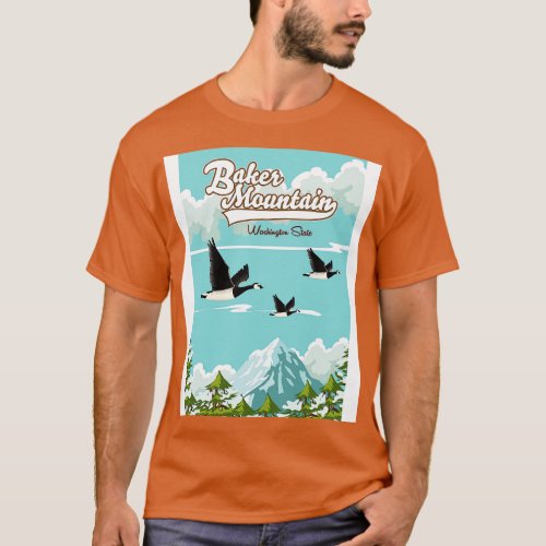 Baker MountainWashington State Travel poster T_Shirt