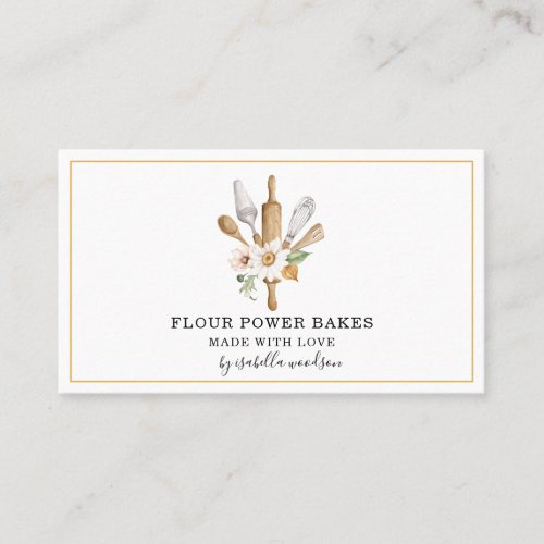 Baker Pastry Chef Bakers Tools Utensils  Business Card