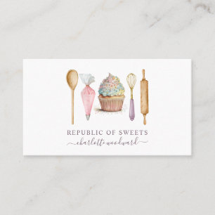 Baker Pastry Chef Baker's Utensils Business Card