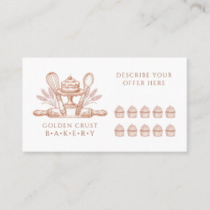 Baker Pastry Chef Baking Tools Loyalty Card