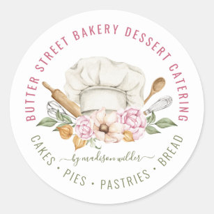 Bakery Pastry Chef Baking Tools Product Label, Zazzle