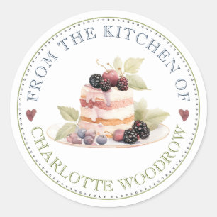 Baker Pastry Chef Cake Dessert Label Sticker