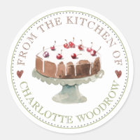 Baker Pastry Chef Cake Food Label Sticker