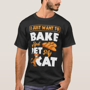 Baker Pastry Chef Cook Culinary Bakery Owner Cat T-Shirt