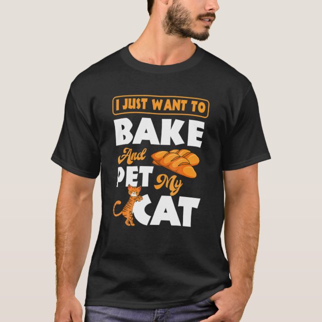 Baker Pastry Chef Cook Culinary Bakery Owner Cat T-Shirt (Front)
