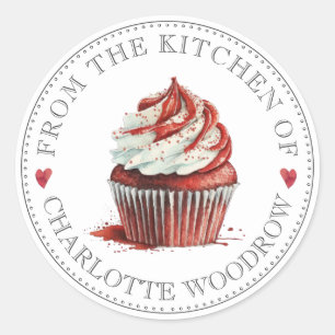Baker Pastry Chef Cupcake Food Label Sticker