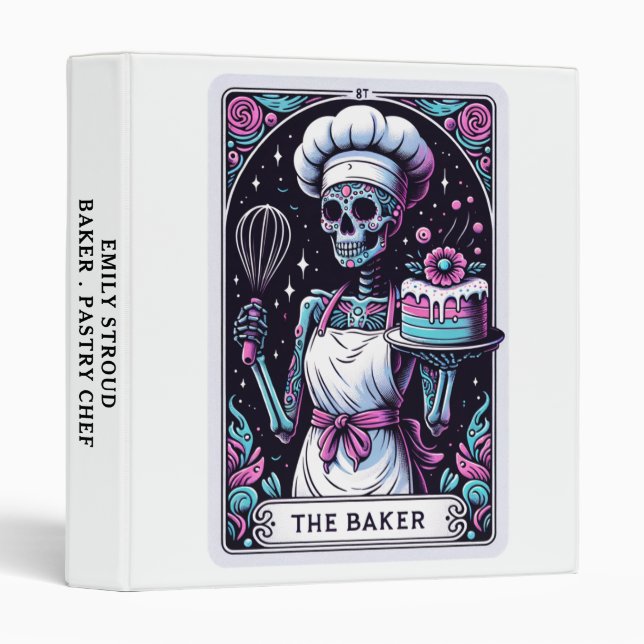 Baker Pastry Chef Tarot Theme Binder (Front/Spine)