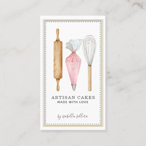 Baker Pastry Chef Tools Business Card