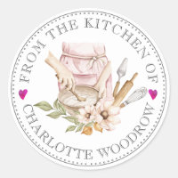 Baker Pastry Chef Tools Food Label Sticker