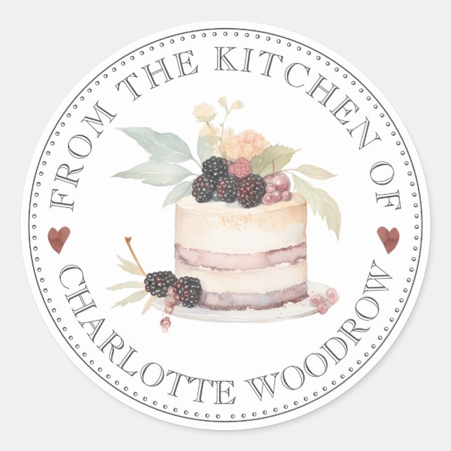 Baker Pastry Chef Tools Food Label Sticker (Front)