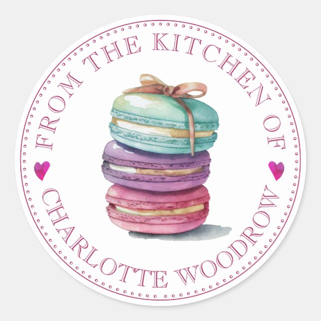 Baker Pastry Chef Tools Food Label Sticker (Front)