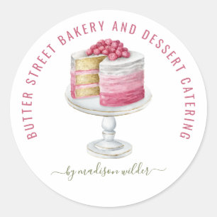 Baker Pastry Chef Watercolor Cake Product Labels