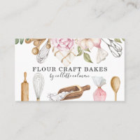 Baker Pastry Chef Watercolor Floral Tools