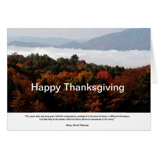 Baker River Valley Clouds - Thoreau Different Drum Cards (Front Horizontal)