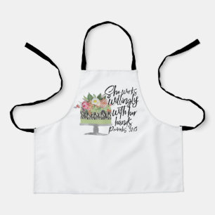 Baker - She Works Willingly Proverbs 31:13 Apron