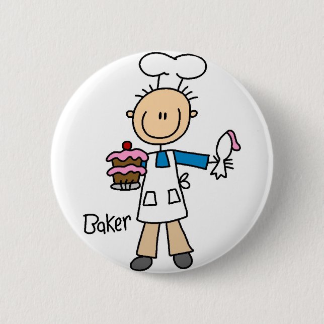Baker Stick Figure Button (Front)
