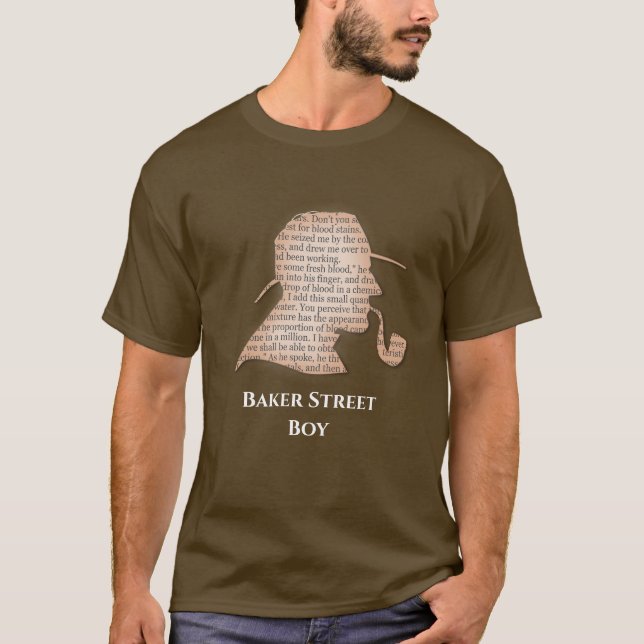 Baker Street Boy slogan detective Victorian T-Shirt (Front)