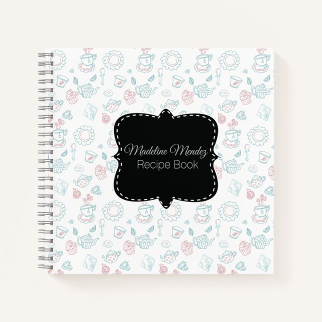 Baker Tea Time Doodles Desserts Recipe Cook Book (Front)