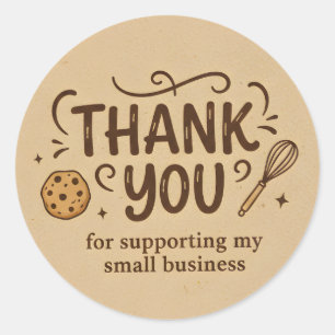 Baker Thank You Sticker  Custom Baking Icon Design