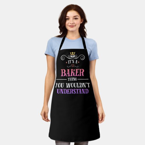 Baker thing you wouldnt understand novelty apron