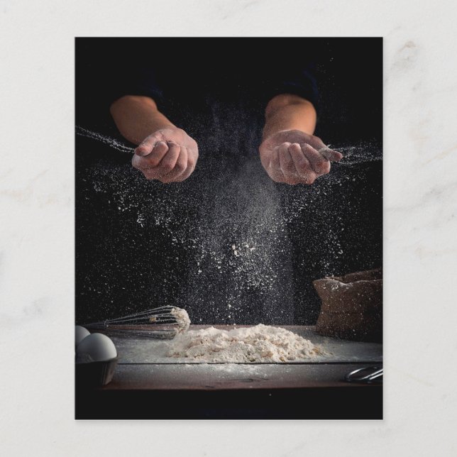 Baker Tossing Flour| Basical Gift Flyer (Front)
