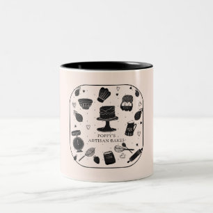 Baker Utensils Bakery Two-Tone Coffee Mug