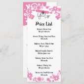 baker utensils black marketing rack card (Front/Back)