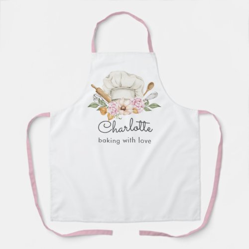 Baker Watercolor Baking Utensils Baking With Love  Apron