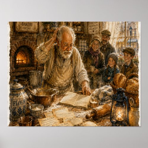 Baker Who Forgot His Own Recipe, Plate RH-WC-007 Poster