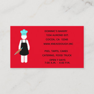 Baker with a Rolling Pin Business Card