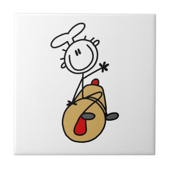 Baker With Rolling Pin Ceramic Tile (Front)