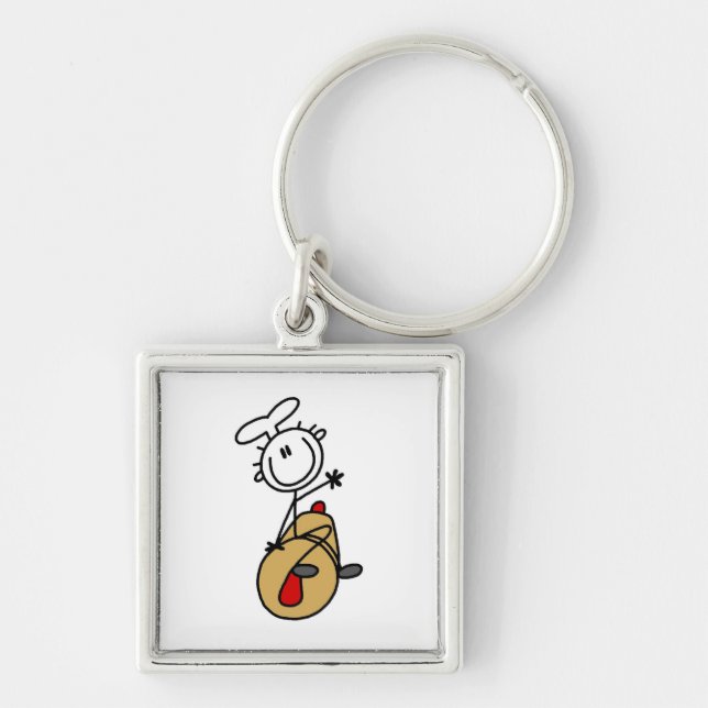 Baker With Rolling Pin Keychain (Front)