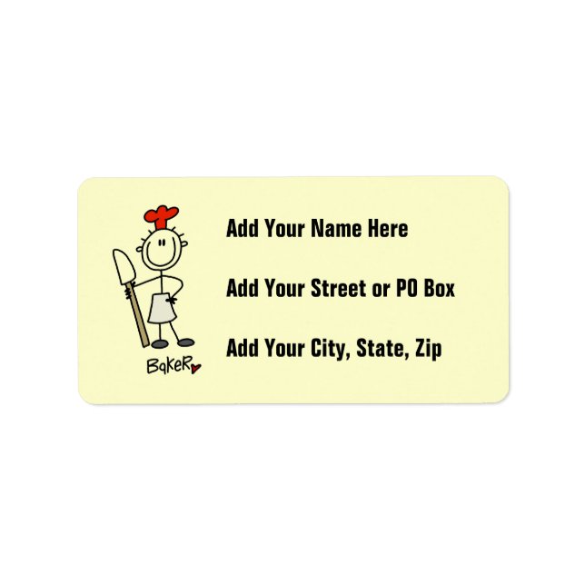 Baker With Scraper Label (Front)