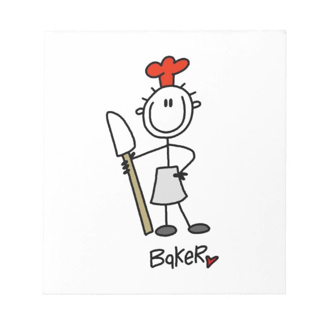 Baker With Scraper Notepad (Front)