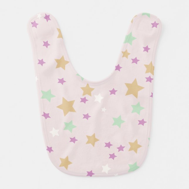 Baker with star design. baby bib (Front)