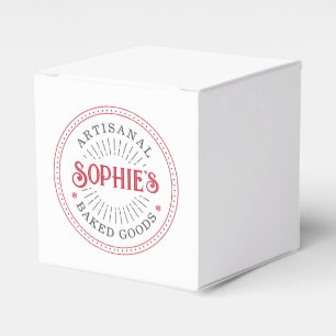 Baker's Bakery Logo Product Favor Boxes
