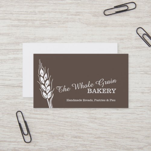 Bakers bakery wheat grain brown business cards