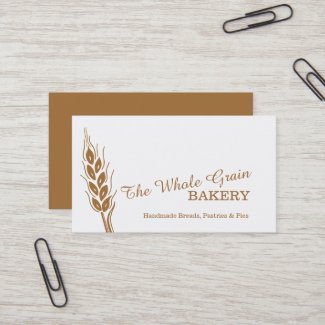 Bakers bakery wheat grain business cards