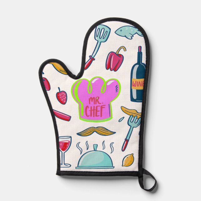 Baker's Best Friend: Oven Mitts Holder Set (Front)