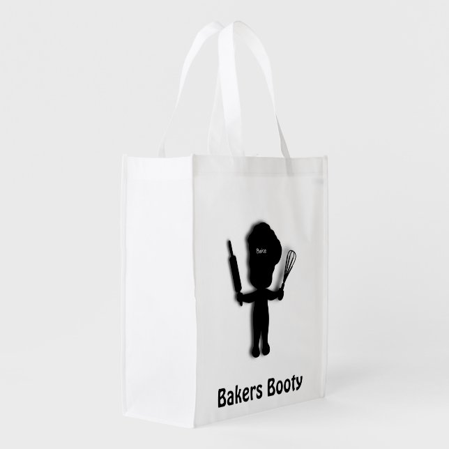 Bakers Booty Custom Name Shopping Bag (Back Side)