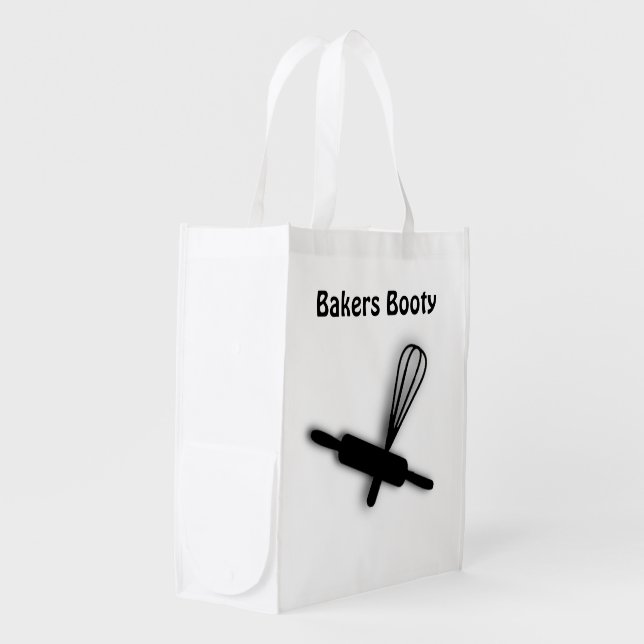 Bakers Booty Custome Text Shopping Bag (Front Side)