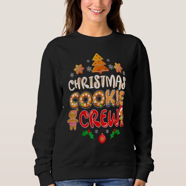 Bakers Christmas Cookie Crew Family Baking Team Ho Sweatshirt (Front)