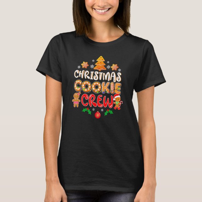 Bakers Christmas Cookie Crew Family Baking Team Ho T-Shirt (Front)