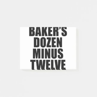 Baker's Dozen Minus Twelve Funny T-Shirt Post-it Notes