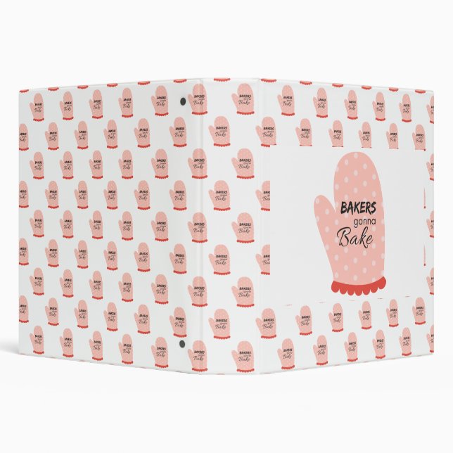 Bakers Gonna Bake 3 Ring Binder (Background)