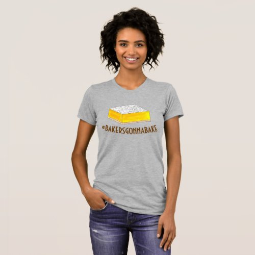 Bakers Gonna Bake Hashtag Yellow Lemon Square Bar T_Shirt