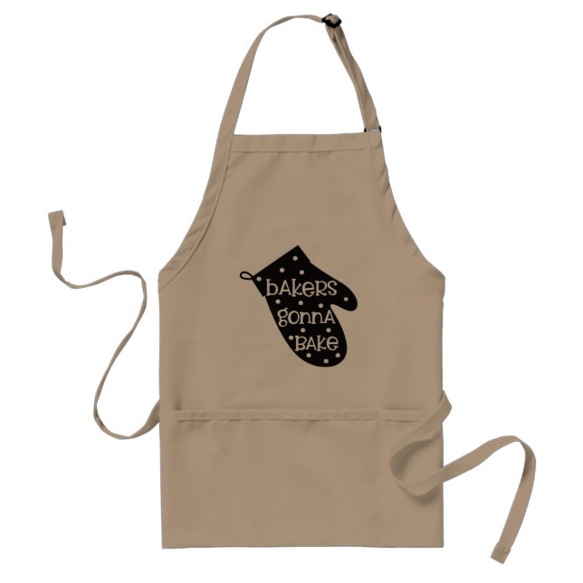Bakers Gonna Bake Oven Mitt Funny Gift Adult Apron (Front)